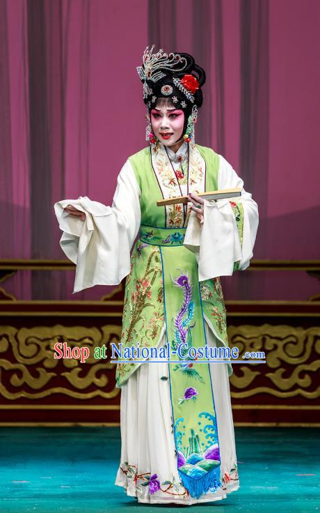 Chinese Beijing Opera Actress Garment The Dream Of Red Mansions Costumes and Hair Accessories Traditional Peking Opera Hua Tan Dress You Erjie Apparels