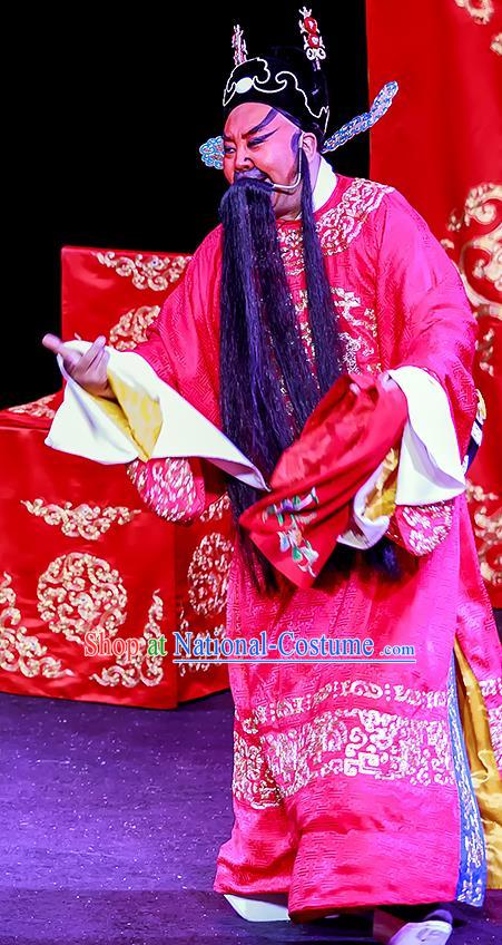 Chun Ri Yan Chinese Peking Opera Bridegroom Fan Sheng Garment Costumes and Headwear Beijing Opera Official Apparels General Clothing