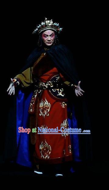 Mei Hua Zan Chinese Peking Opera Young Male Garment Costumes and Headwear Beijing Opera Prince Duo Luo Apparels Clothing