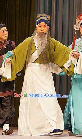 Mu Yang Juan Chinese Peking Opera Laosheng Apparels Costumes and Headpieces Beijing Opera Old Man Garment Landlord Clothing