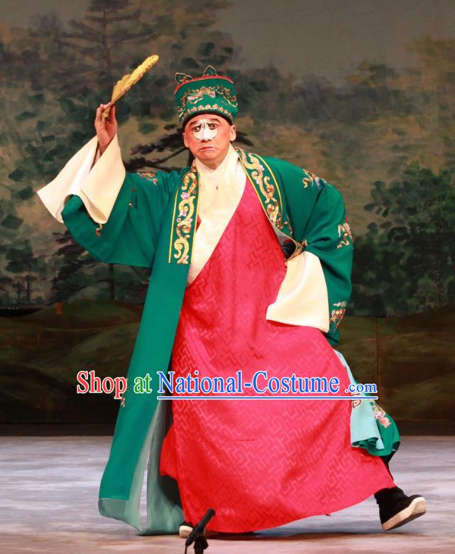 Ye Zhu Lin Chinese Peking Opera Clown Gao Yanei Apparels Costumes and Headpieces Beijing Opera Rich Childe Garment Bully Clothing