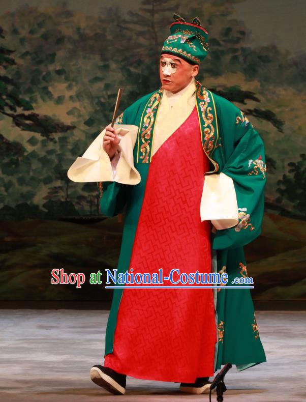 Ye Zhu Lin Chinese Peking Opera Clown Gao Yanei Apparels Costumes and Headpieces Beijing Opera Rich Childe Garment Bully Clothing