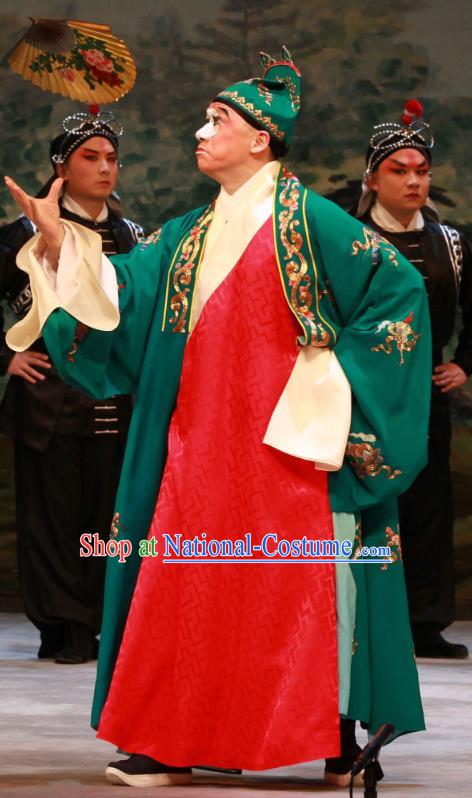 Ye Zhu Lin Chinese Peking Opera Clown Gao Yanei Apparels Costumes and Headpieces Beijing Opera Rich Childe Garment Bully Clothing