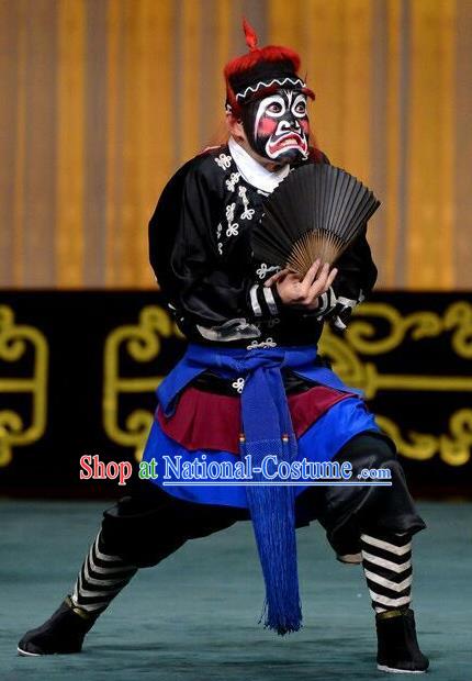 Ci Ba Jie Chinese Peking Opera Wusheng Apparels Costumes and Headpieces Beijing Opera Martial Male Garment Swordsman Luo Hongxun Clothing