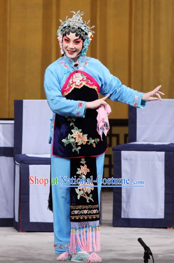 Chinese Beijing Opera Young Female Garment Jin Yunu Costumes and Hair Accessories Traditional Peking Opera Hua Tan Dress Actress Apparels