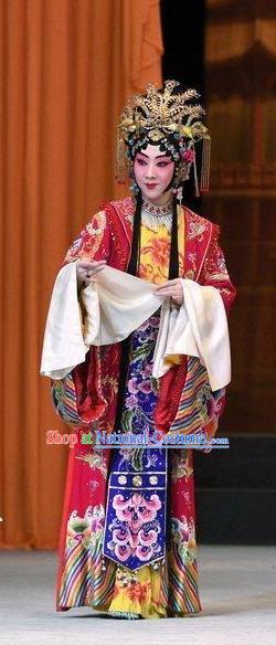 Chinese Beijing Opera Hua Tan Garment Xiang Lian Case Costumes and Hair Accessories Traditional Peking Opera Actress Dress Princess Apparels