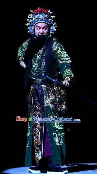 Xiang Lian Case Chinese Peking Opera Wusheng Apparels Costumes and Headpieces Beijing Opera Swordsman Garment Martial Male Clothing