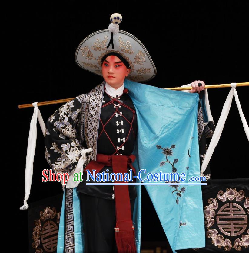 Bai Shui Tan Chinese Peking Opera Wusheng Liu Renjie Apparels Costumes and Headpieces Beijing Opera Takefu Garment Martial Male Clothing