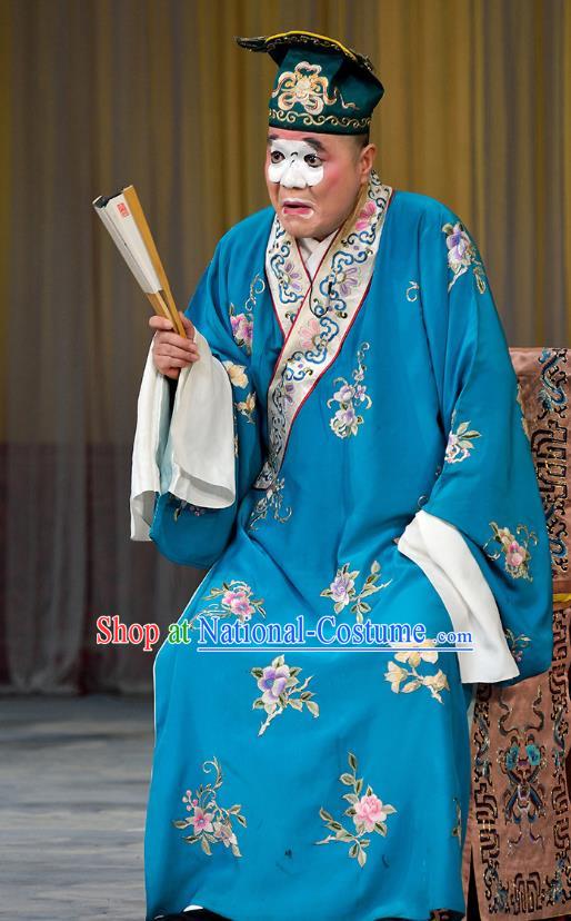 The Jade Hairpin Chinese Peking Opera Chou Apparels Costumes and Headpieces Beijing Opera Bully Lu Shaozhuang Garment Clothing