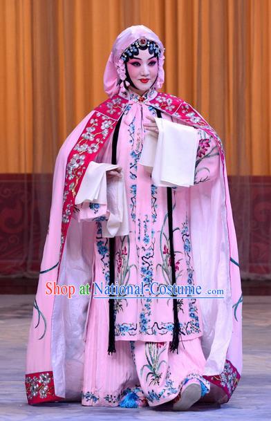 Chinese Beijing Opera Actress Garment Costumes and Hair Accessories The Jade Hairpin Traditional Peking Opera Hua Tan Dress Diva Zhang Yuzhen Apparels