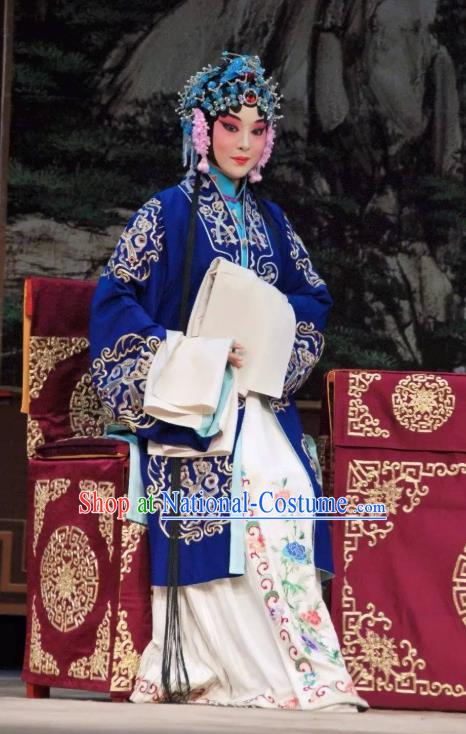 Chinese Beijing Opera Young Woman Garment Costumes and Hair Accessories The Jade Hairpin Traditional Peking Opera Actress Dress Diva Zhang Yuzhen Apparels