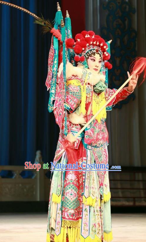 Chinese Beijing Opera Tao Ma Tan Garment Actress Costumes and Hair Accessories Traditional Peking Opera Wang Baochuan Dress Hua Tan Princess Dai Zhan Apparels