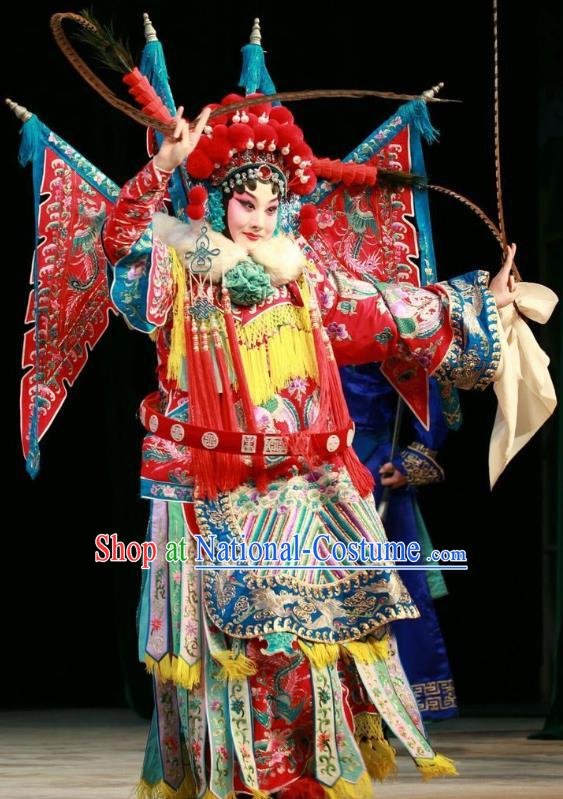 Chinese Beijing Opera Tao Ma Tan Garment Actress Costumes and Hair Accessories Traditional Peking Opera Wang Baochuan Dress Hua Tan Princess Dai Zhan Apparels