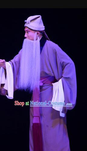 Li Sanniang Chinese Ping Opera Old Servant Garment Costumes and Headwear Pingju Opera Elderly Male Apparels Clothing