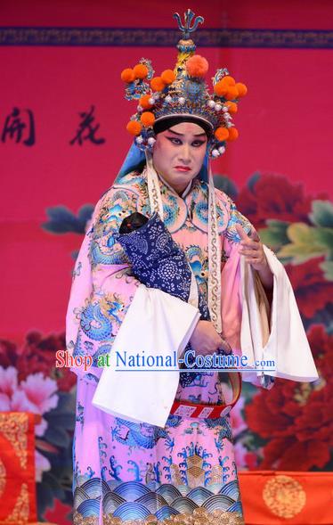 Li Sanniang Chinese Ping Opera General Garment Costumes and Headwear Pingju Opera Wusheng Apparels Clothing