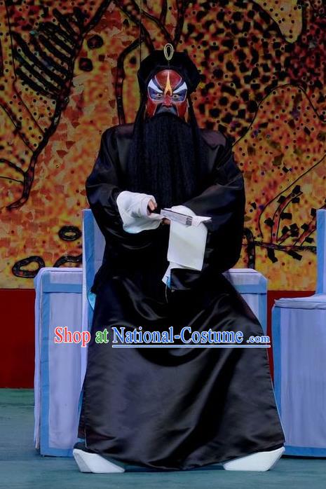 Ding Sheng Chun Qiu Chinese Peking Opera Painted Role Apparels Costumes and Headpieces Beijing Opera King Garment Lord Clothing