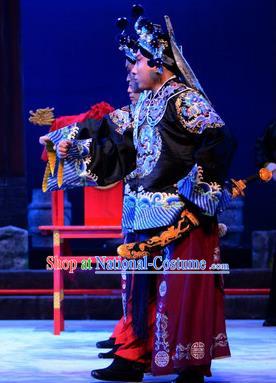 Breeze Pavilion Chinese Ping Opera Bodyguard Garment Costumes and Headwear Pingju Opera Wusheng Apparels Clothing