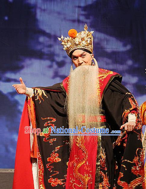 The Tiger Generals Chinese Peking Opera Laosheng Apparels Costumes and Headpieces Beijing Opera Elderly Male Garment Lord Li Keyong Clothing