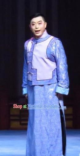 Zhao Yunniang Chinese Ping Opera Republican Period Young Male Garment Costumes Pingju Opera Elderly Childe Apparels Clothing