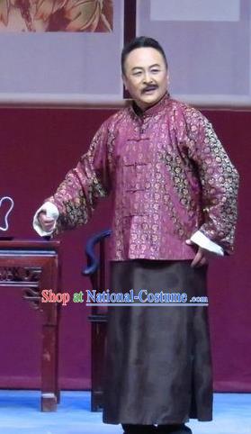 Zhao Yunniang Chinese Ping Opera Republican Period Garment Costumes Pingju Opera Elderly Male Apparels Clothing