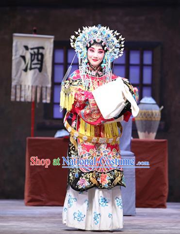 Chinese Beijing Opera Actress Zhuo Wenjun Garment Costumes and Hair Accessories Bei Feng Jin Traditional Peking Opera Diva Dress Hua Tan Apparels