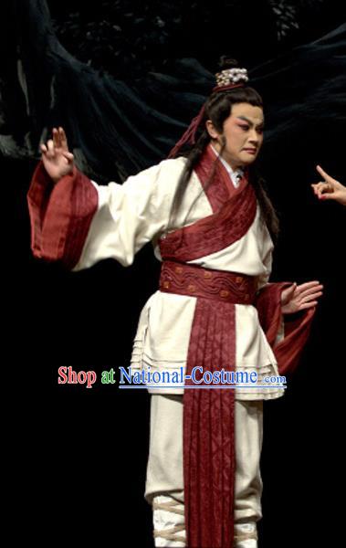 Yu Hai Kuang Chao Chinese Sichuan Opera Farmer Apparels Costumes and Headpieces Peking Opera Xiaosheng Garment Young Male Clothing