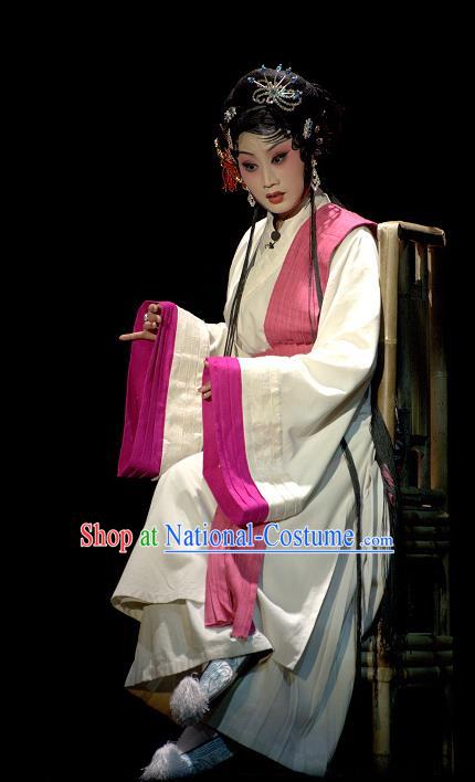 Chinese Sichuan Opera Diva Pu Lan Costumes and Hair Accessories Yu Hai Kuang Chao Traditional Peking Opera Hua Tan Dress Young Woman Apparels