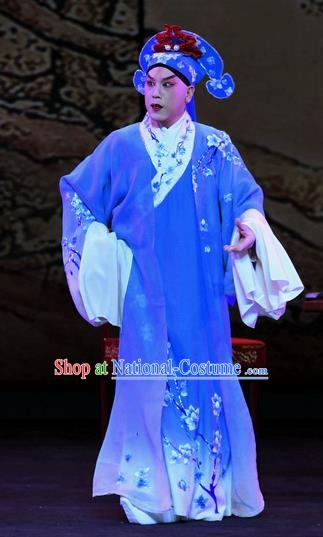 Zhao Jintang Chinese Ping Opera Niche Zhu Chundeng Garment Costumes and Headwear Pingju Opera Young Male Apparels Xiaosheng Clothing