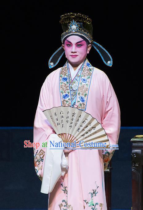 Yan Yan Chinese Sichuan Opera Childe Li Weide Apparels Costumes and Headpieces Peking Opera Young Male Garment Scholar Clothing