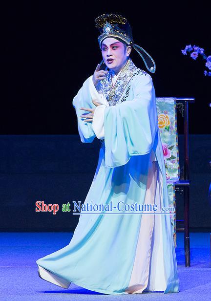 Yan Yan Chinese Sichuan Opera Young Male Li Weide Apparels Costumes and Headpieces Peking Opera Scholar Garment Xiaosheng Clothing