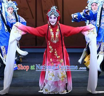 Chinese Ping Opera Hua Tan Apparels Costumes and Headpieces Traditional Pingju Opera Diva Zhao Jintang Dress Garment