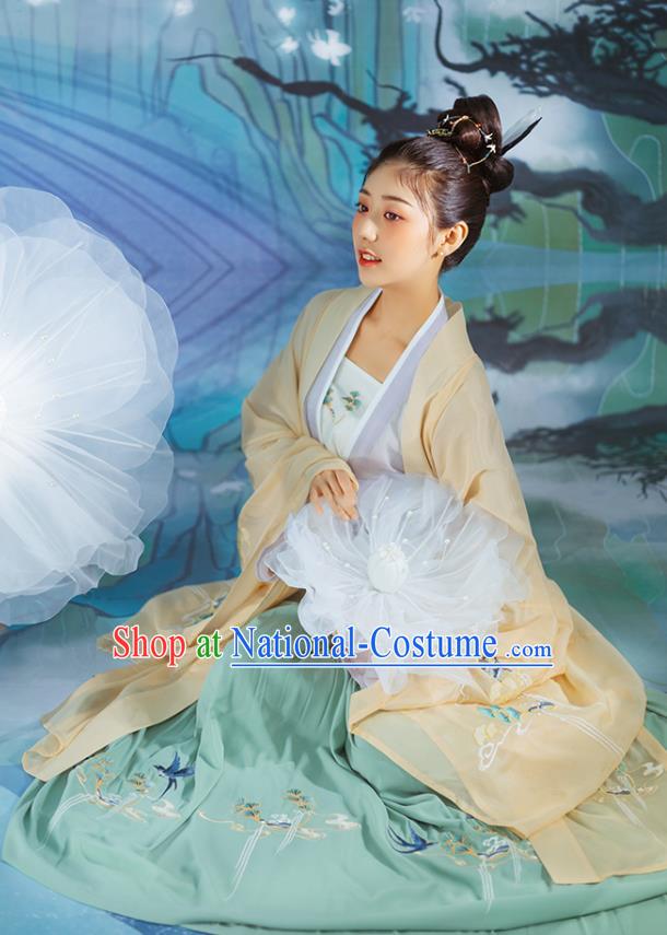 Chinese Ancient Nobility Lady Hanfu Dress Garment Traditional Tang Dynasty Historical Costumes Complete Set for Rich Woman