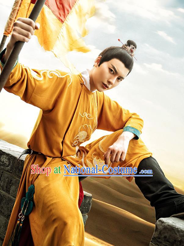 Chinese Ancient Royal Prince Hanfu Garment Traditional Tang Dynasty Swordsman Historical Costumes Complete Set for Young Hero