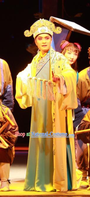 Li Yaxian Chinese Sichuan Opera Xiaosheng Zheng Yuanhe Apparels Costumes and Headpieces Peking Opera Young Male Garment Scholar Clothing