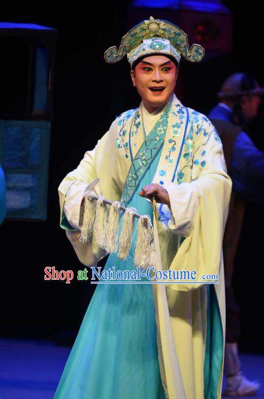 Li Yaxian Chinese Sichuan Opera Xiaosheng Zheng Yuanhe Apparels Costumes and Headpieces Peking Opera Young Male Garment Scholar Clothing