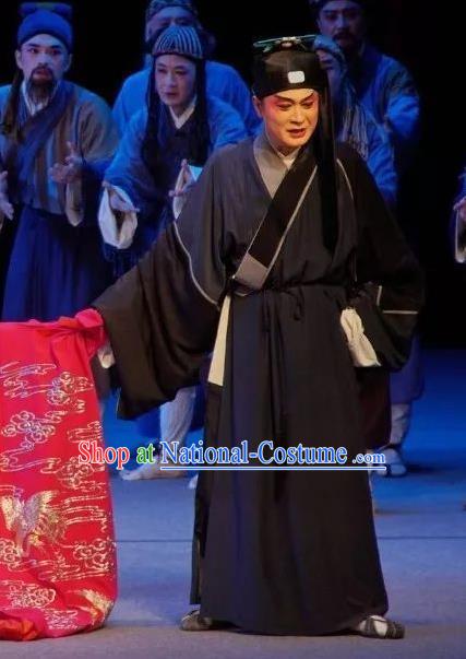 Li Yaxian Chinese Sichuan Opera Poor Scholar Apparels Costumes and Headpieces Peking Opera Xiaosheng Garment Niche Zheng Yuanhe Clothing