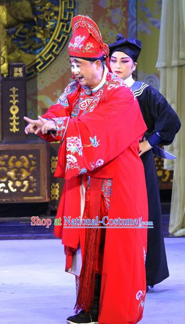 Sheng Si Pai Chinese Sichuan Opera Clown Apparels Costumes and Headpieces Peking Opera Bully Yan Sanlang Garment Childe Clothing