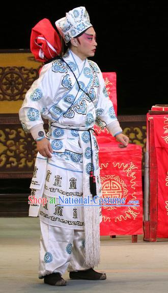 Sheng Si Pai Chinese Sichuan Opera Martial Man Apparels Costumes and Headpieces Peking Opera Wusheng Garment Swordsman Clothing