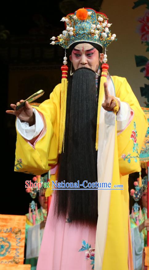 Jiang Xiao Lou Chinese Sichuan Opera Emperor Zhu Houzhao Apparels Costumes and Headpieces Peking Opera Lord Garment Elderly Male Clothing