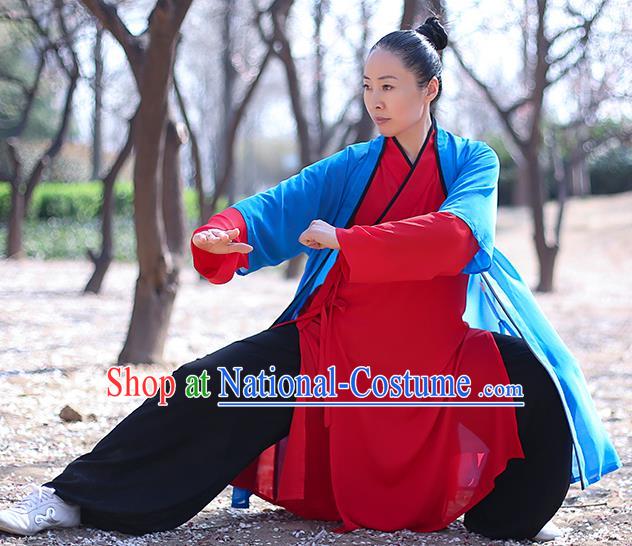 Chinese Traditional Professional Martial Arts Training Costume Top Grade Tai Ji Performance Uniforms Tai Chi Competition Outfits