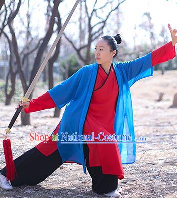 Chinese Traditional Professional Martial Arts Training Costume Top Grade Tai Ji Performance Uniforms Tai Chi Competition Outfits