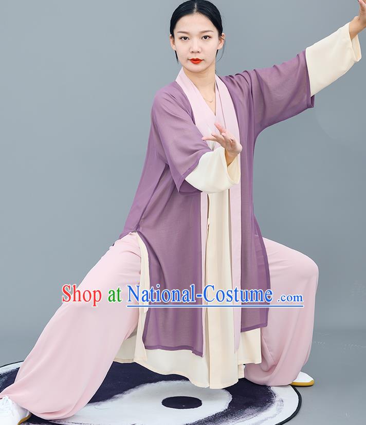 Chinese Traditional Tai Chi Competition Costume Professional Martial Arts Training Outfits Top Grade Tai Ji Performance Uniform for Women