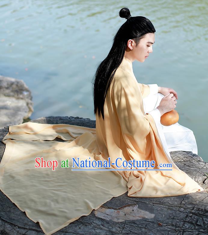 Chinese Traditional Jin Dynasty Scholar Hanfu Clothing Ancient Drama Swordsman Garment Historical Costumes for Men