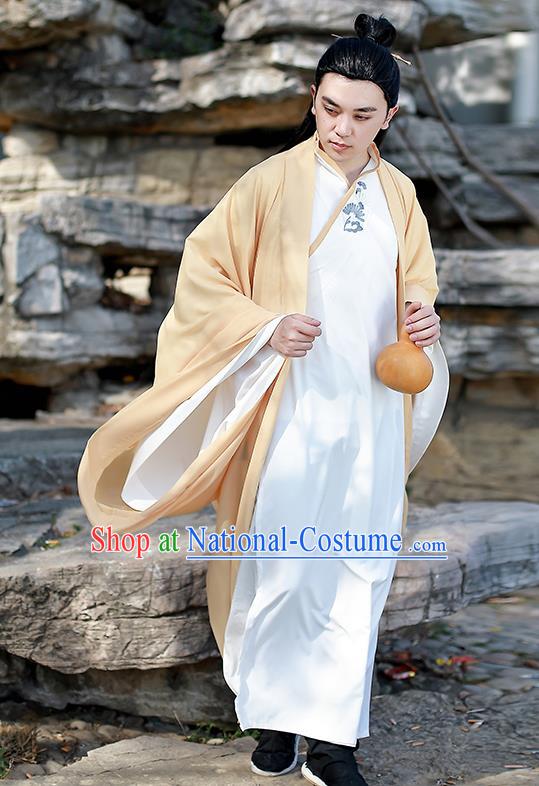 Chinese Traditional Jin Dynasty Scholar Hanfu Clothing Ancient Drama Swordsman Garment Historical Costumes for Men