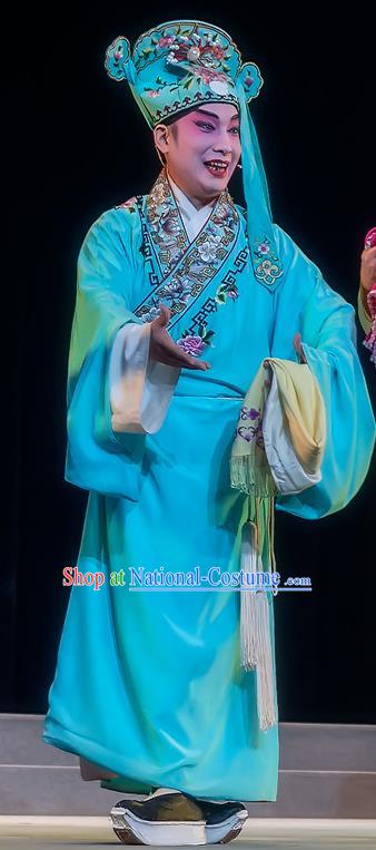 Zhuo Wenjun Chinese Sichuan Opera Niche Apparels Costumes and Headpieces Peking Opera Young Male Garment Scholar Sima Xiangru Clothing