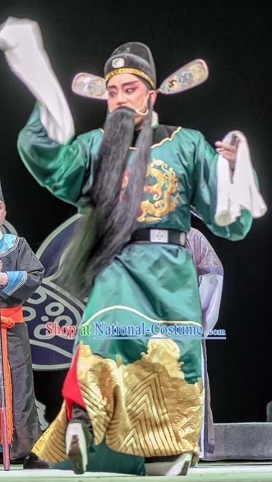 Bao En Ji Chinese Sichuan Opera Magistrate Wen Datong Apparels Costumes and Headpieces Peking Opera Elderly Male Garment Official Clothing