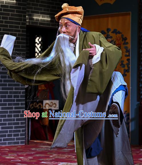 Cao Fu Zou Xue Chinese Sichuan Opera Old Servant Apparels Costumes and Headpieces Peking Opera Elderly Male Garment Clothing