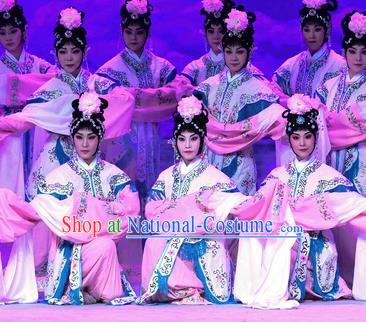 Chinese Beijing Opera Xiaodan Apparels Costumes and Headpieces Traditional Peking Opera Ma Zu Goddess Dress Garment