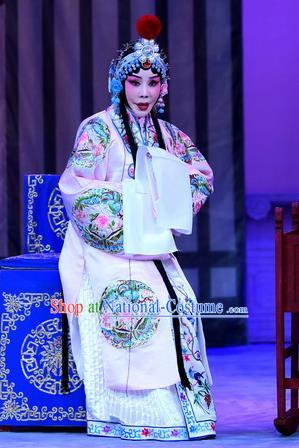 Chinese Beijing Opera Young Female Apparels Costumes and Headpieces Traditional Peking Opera Mrs Anguo Diva Liang Hongyu Pink Dress Garment