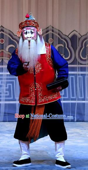 Mrs Anguo Chinese Peking Opera Laosheng Garment Costumes and Headwear Beijing Opera Old Soldier Apparels Clothing